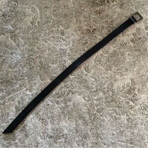 Women’s Black Leather Belt with solid brass buckle